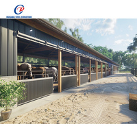 Grange pour chevaux Ferme Moutons Grange à chèvres Structure en acier préfabriquée Hangar d'élevage de vaches