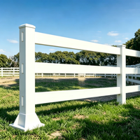 Clôture pour bétail, clôture blanche pour ferme, clôture en PVC pour ferme équine, clôture écologique en vinyle pour piste de course, clôture de jardin