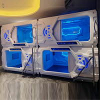 Lit en capsule spatiale en plastique moderne multifonctionnel pour étudiants, appartement, dortoir, hôtel