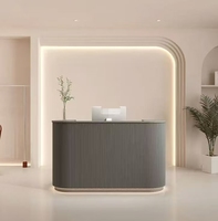 Bureau de réception moderne pour salon de beauté avec comptoir de caisse, table de réception blanche économique pour bureau