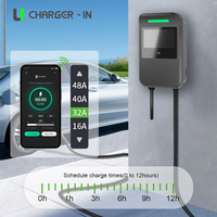 Estación de Carga para Vehículos Eléctricos ChargerIn de 22KW, 11KW y 7KW, Nivel 2, Cargador Inteligente de Pared con Control por Aplicación RFID y WIFI para Uso Comercial