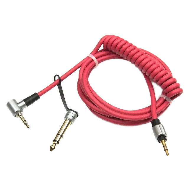 3.5mm AUX Cable Gold Plated - Professional Retractable Coiled Spring Audio Cable with OFC Shielded Wire Car Studio Equipment