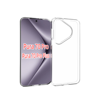 Coque de téléphone en TPU haute transparence pour Huawei Pura 70 Pro coque de téléphone en TPU antichoc transparente pour Huawei Pura 70 couverture de téléphone transparente