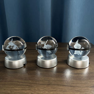 Boule de <span class=keywords><strong>pikachu</strong></span> en cristal avec base à lumière LED multicolore MH-Q0418 - Product Image 3