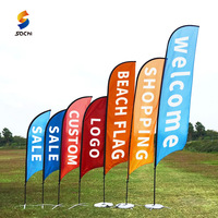 Kit de bannières verticales publicitaires pour sports, drapeaux plume, drapeaux personnalisés, bannières pour concessionnaires automobiles en polyester