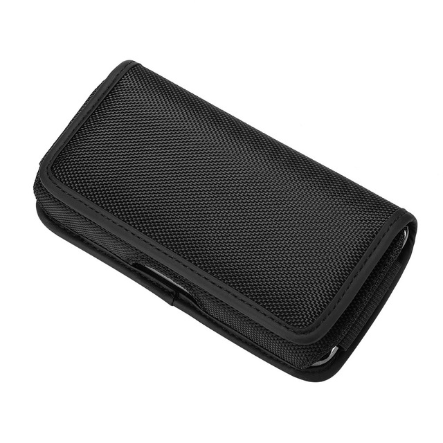 Universal Shockproof Phone Holster Nylon PU Rotation Belt Clip Business Sports Waist Bag