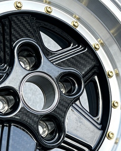 NOUVELLES JANTES LONG <span class=keywords><strong>CHAMP</strong></span> JDM en alliage d'aluminium forgé 40 mm ET 100 mm PCD Multi-branches Finition noire - Product Image 4