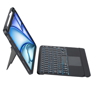 Vỏ Bàn phím chia trục với bàn di chuột và đèn nền đầy màu sắc cho <span class=keywords><strong>iPad</strong></span> Air 11 2024 & air5 & air4 10.9 "& Pro 11 2022 & 2021 & 2020 & 2018 - Product Image 2