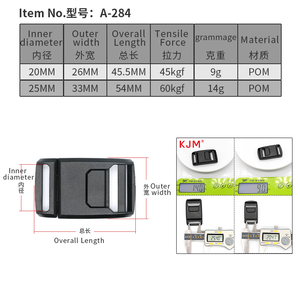 Cintura in Nylon a sgancio rapido magnetico da 1 pollice accessori in plastica rotondi per zaino e borsa con fibbie magnetiche a Clip - Product Image 2