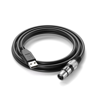 Cable de Extensión Universal USB a XLR Hembra para Micrófono, Adaptador de Audio Profesional para Micrófono de Estudio, Mezclador de Audio y Computadora