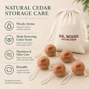 Boules de bois de cèdre (6 pièces) – Boules aromatiques en bois pour rangement et organisation – Vente en gros pour détaillants et tiroirs de placard - Product Image 6