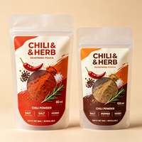 80 Sachets d'emballage Doypack en plastique PET vides de 100 ml pour assaisonnements, sel, poivre, poudre de piment et herbes