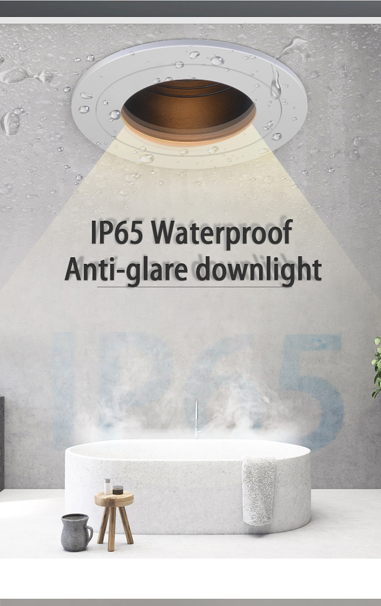 12V Waterproof IP65 Downlight Recessed LED Spot Lights Anti Glare