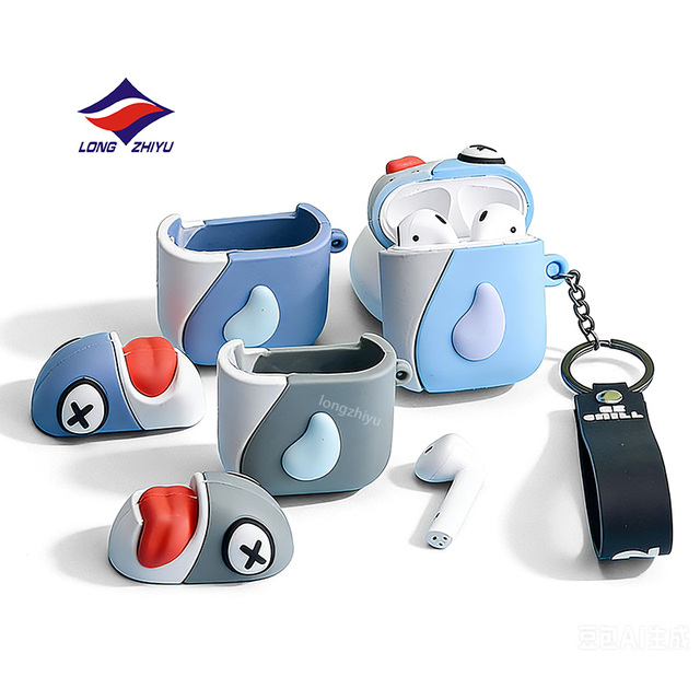 Longzhiyu 20 Years Custom Personalized Protective Cases Cute Shockproof PVC Earbuds Cover Bluetooth Earphone Cases