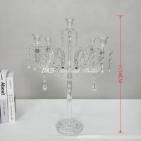 Décoration de fête, candélabre transparent à 4 têtes, centre de table pour mariage, décorations de table, support de bougie
