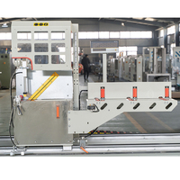 Sierra de doble inglete CNC para perfiles de aluminio/UPVC/PVC para puertas, ventanas y muros cortina, corte multiángulo 45, 67.5, 90 con motor