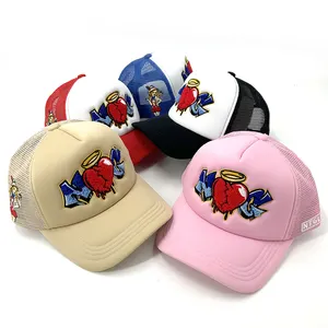 Chenille Patch 3D Thêu Biểu Tượng Tùy Chỉnh Lưới Snap Trở Lại Gorras 5-Bảng Điều Chỉnh Bọt Trucker Mũ Mũ