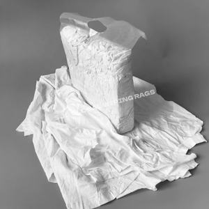 Trapos de Limpieza Industriales 100% Algodón, Trapos Blancos de Camiseta, Trapos de Desecho, Piezas de Tela Cortadas para Limpiar - Product Image 1