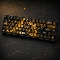 Ensemble de touches de clavier mécanique pour jeux VALORANT personnalisées, Tejo 68 touches, impression latérale, PBT, sublimation par transfert, profil Cherry