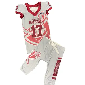 Custom Wholesale Sublimated Team Youth College Plain Practice Outfit USA American Football Jersey Set