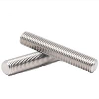 M5 M8 M12 Stainless Steel INOX 18-8 A286 SS201 304 316 SS316L 410 A2 A4 Plain Polished Full Thread Stud Bolt Nut Washer DIN976