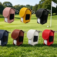 Mini sac de golf étanche en cuir PU, pochette pour balles de golf, sac de rangement portable à fixer à la ceinture, porte-tee, accessoire de golf pour golfeurs
