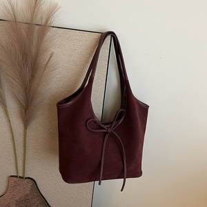 Sac fourre-tout tendance pour femme, mat, grande capacité, en PU, avec fermeture éclair, style rétro, deux poignées, doublure en polyester, sac à bandoulière urbain - Product Image 3