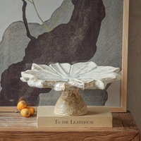 Ensemble de plateaux à fruits en céramique blanche en forme de pétale, faits à la main, modernes et luxueux, pour servir et décorer, pour le chocolat et les fruits