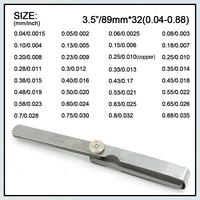 Outil universel de réglage d'écart de bougie compatible avec la plupart des bougies de 10 mm, 12 mm, 14 mm, 16 mm, noir - 1 ensemble avec jauge d'écart