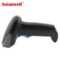 Lecteur de codes-barres portable sans fil 2.4G Asianwell pour codes 1D, 2D, PDF417 et QR, avec mémoire et Bluetooth 4.0
