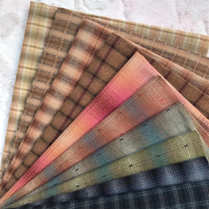 10 Màu Sắc Nhật Bản Sợi-Nhuộm Vải Sọc Làm Bằng Tay Tự Làm May Rửa Vải 100% Cotton Kiểm Tra Vải Cho Áo Sơ Mi Phù Hợp Với - Product Image 5