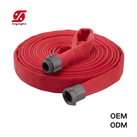 Tuyau d'incendie de 1 pouce de haute qualité, équipement de pompier, tuyau à double gaine, raccords de tuyau haute pression pour l'irrigation