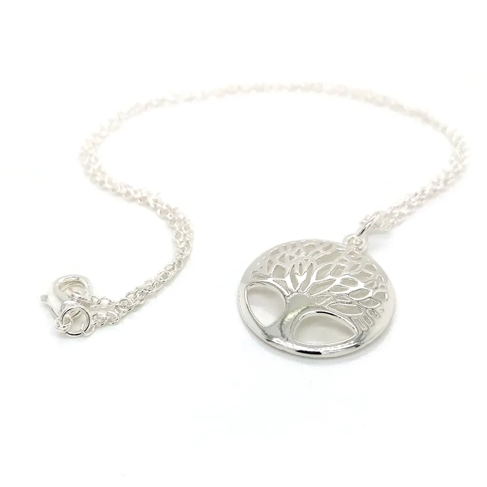 Gioielli in argento 925 con ciondolo albero della vita femminile