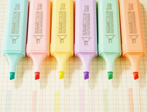 Marcadores <span class=keywords><strong>Pastel</strong></span> Candy, Juego de 6 Rotuladores para Tomar Notas y Resaltar en Diarios - Product Image 3