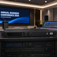Procesador de audio digital de 16 entradas y 16 salidas con pantalla, sistema de gestión de audio DSP para PA profesional