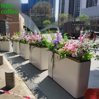 Jardinière décorative haut de gamme pour fleurs artificielles et plantes vertes, combinaison de plantes paysagères pour fenêtre
