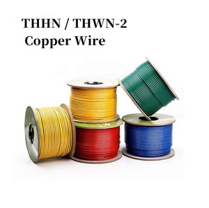 สายไฟอาคารทองแดงตีเกลียว UL Certified THHN 8 10 12 14 AWG <span class=keywords><strong>2</strong></span>.5 มม. 3.5 มม. 8 มม. 600V PVC สำหรับเดินสายไฟบ้านในฟิลิปปินส์ แบบม้วน 500 ฟุต - Product Image 1