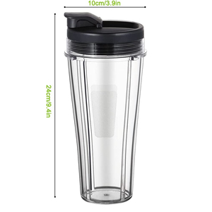 Pièces de rechange pour blender <span class=keywords><strong>Ninja</strong></span> SS101, kit de gobelets individuels fins de 24 oz avec couvercles à emporter et lame à 7 ailettes, compatible avec SS351 SS400 - Product Image 5