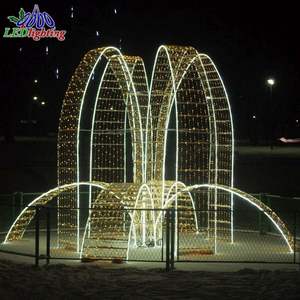 Moonlight serisi çeşme Motif ışıkları romantik yüzen su zambak düğün mekan su bahçe dekor için kümeleri açtı - Product Image 3