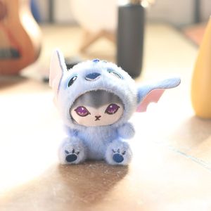 Nouveau Porte-clés Pendentif Chat Requin Dessin Animé Mignon, Breloque Peluche Animale Cousue, Mofusand Cat Foshandy, Ornement Cousu - Product Image 5