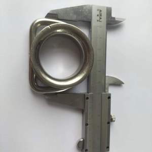 Anillo en D de acero inoxidable Eda de 8 mm para accesorios de bolsos, anillo de conexión - Product Image 1