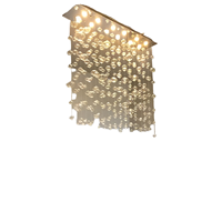 Plafonnier LED en verre fait main au design moderne, température de couleur réglable (chaud 6000K, froid 2700K), CRI 90 élevé, dimmable, pour salon et chambre