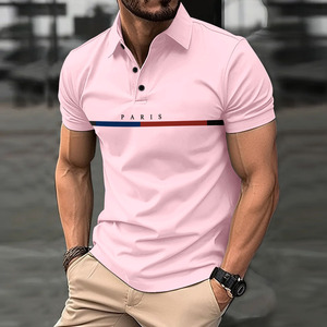Nuova <span class=keywords><strong>Polo</strong></span> Estiva da Uomo, Casual e Lussuosa, Semplice, Traspirante, Sportiva a Maniche Corte - Product Image 3