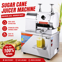 Machine à extraire le jus de canne à sucre automatique commerciale, en acier inoxydable, électrique, pour hôtels et restaurants