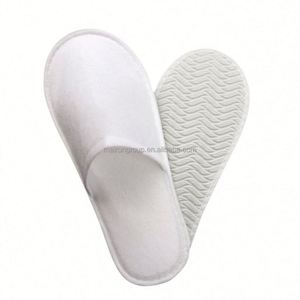 Hotel Disposable Lighted Winter Waffle <b>Slippers</b> with Custom Logo & Personalization Breathable Cotton Lining for Spa Use - Product Image 4