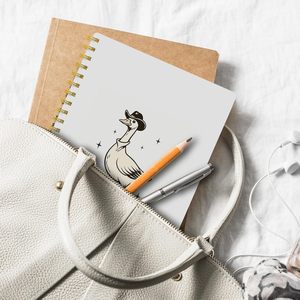 Cuaderno espiral A5 de ganso divertido para salud mental, diario de papel para aliviar la ansiedad, libro de diario 'Hold Partner I'm Overstimulated' - Product Image 4