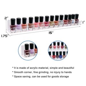 Estante para exposición de esmalte de uñas, organizador de esmalte de uñas acrílico, <span class=keywords><strong>6</strong></span> paquetes - Product Image 2