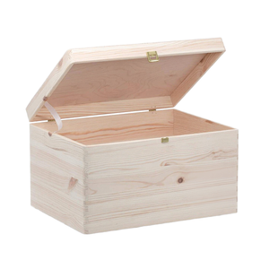 Boîte de rangement en bois de fabrication directe, rectangulaire avec couvercle, design classique multifonctionnel minimaliste pour articles divers, capacité de 6 à 10 L - Product Image 1