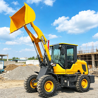 Topone CE/EPA Euro5 Diesel 4WD Mini Loader Pertanian dengan Kabin Kapasitas Bucket 0.65cbm