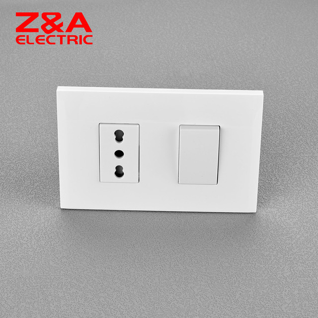 Modern AB Series Switch & Socket Matte Surface, 1/2/3 Gang CE Certified for Residential/Commercial Use